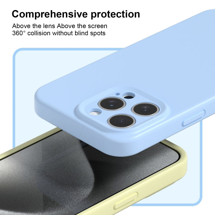 For iPhone 16 Pro Max Precise Hole Liquid Silicone Jelly Color Full Coverage Phone Case(Navy Blue) - iPhone 16 Pro Max Cases by buy2fix | Online Shopping UK | buy2fix