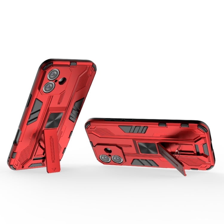 For iPhone 16 Plus Supersonic PC + TPU Holder Phone Case(Red) - iPhone 16 Plus Cases by buy2fix | Online Shopping UK | buy2fix