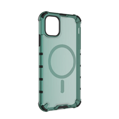 For iPhone 14 Plus Grating Airbag Shockproof MagSafe Frosted Phone Case(Green) - iPhone 14 Plus Cases by buy2fix | Online Shopping UK | buy2fix