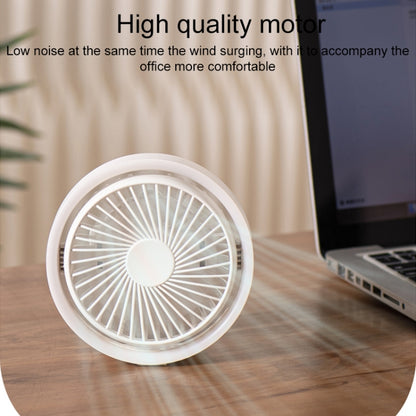 N601 180 Degree Rotating Type-C Desktop Fan with LED Ambience Light(White) - Electric Fans by buy2fix | Online Shopping UK | buy2fix