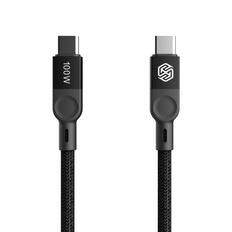 NILLKIN 100W USB-C/Type-C to USB-C/Type-C Small Magnetic Coil Fast Charging Data Cable, Length: 1m(Black) - USB-C & Type-C Cable by NILLKIN | Online Shopping UK | buy2fix