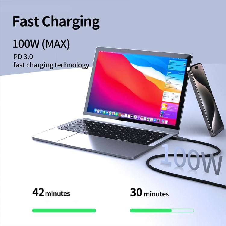 NILLKIN 100W USB-C/Type-C to USB-C/Type-C Small Magnetic Coil Fast Charging Data Cable, Length: 1m(Black) - USB-C & Type-C Cable by NILLKIN | Online Shopping UK | buy2fix