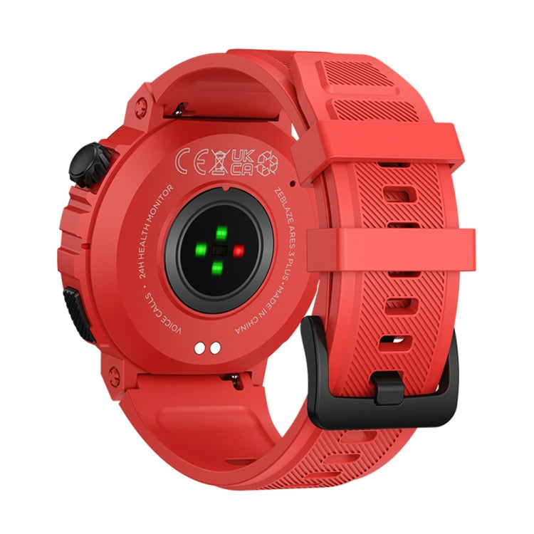 Zeblaze Ares 3 Plus 1.43 inch Fitness & Wellness Smart Watch Supports 24H Health Monitoring(Flame Red) - Smart Watches by Zeblaze | Online Shopping UK | buy2fix