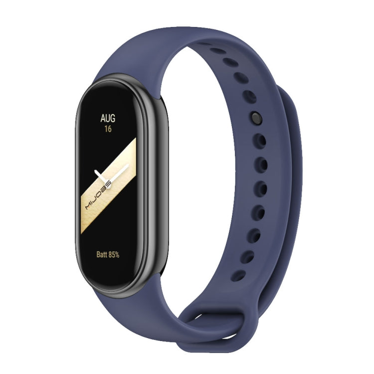 For Xiaomi Smart Band 9 / 8 MIJOBS Metal Buckle Solid Color Silicone Watch Band(Midnight Blue) - Watch Bands by MIJOBS | Online Shopping UK | buy2fix