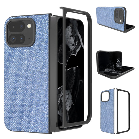 For Google Pixel 9 Pro Fold Diamond Frame Edge Full Coverage Phone Case(Sapphire Blue) - Google Cases by buy2fix | Online Shopping UK | buy2fix