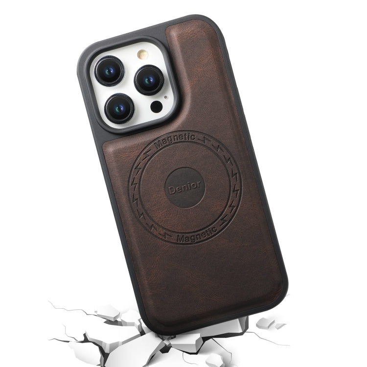 For iPhone 15 Pro Denior A13 Skin Feel MagSafe Phone Case(Brown) - iPhone 15 Pro Cases by Denior | Online Shopping UK | buy2fix