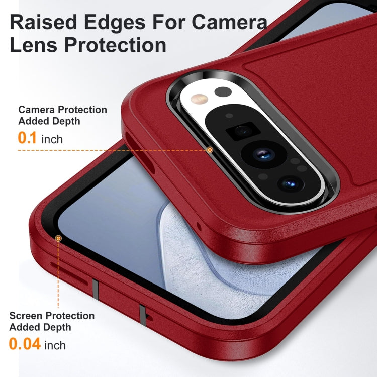 For Google Pixel 9 Pro Life Waterproof Rugged PC + Silicone Phone Case(Red + Black) - Google Cases by buy2fix | Online Shopping UK | buy2fix