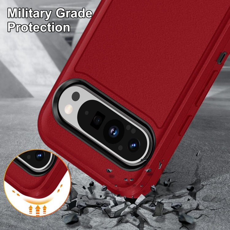 For Google Pixel 9 Pro Life Waterproof Rugged PC + Silicone Phone Case(Red + Black) - Google Cases by buy2fix | Online Shopping UK | buy2fix