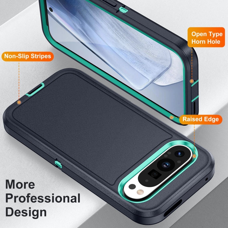 For Google Pixel 9 Life Waterproof Rugged PC + Silicone Phone Case(Dark Blue + Light Blue) - Google Cases by buy2fix | Online Shopping UK | buy2fix