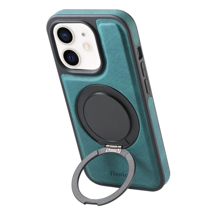 For iPhone 12 / 12 Pro Denior A14 Skin Feel Rotating Holder MagSafe Phone Case(Blue) - iPhone 12 / 12 Pro Cases by Denior | Online Shopping UK | buy2fix