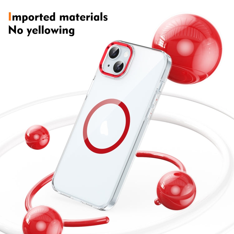 For iPhone 13 Ice Feel HD Transparent MagSafe PC Full Coverage Phone Case(Red) - iPhone 13 Cases by buy2fix | Online Shopping UK | buy2fix