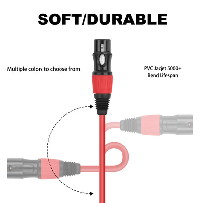 JC1015 XLR 3pin Male to Female Audio Cable, Length:5m(Orange) - Microphone Audio Cable & Connector by buy2fix | Online Shopping UK | buy2fix