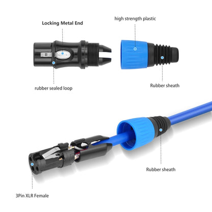 JC1015 XLR 3pin Male to Female Audio Cable, Length:3m(Purple) - Microphone Audio Cable & Connector by buy2fix | Online Shopping UK | buy2fix