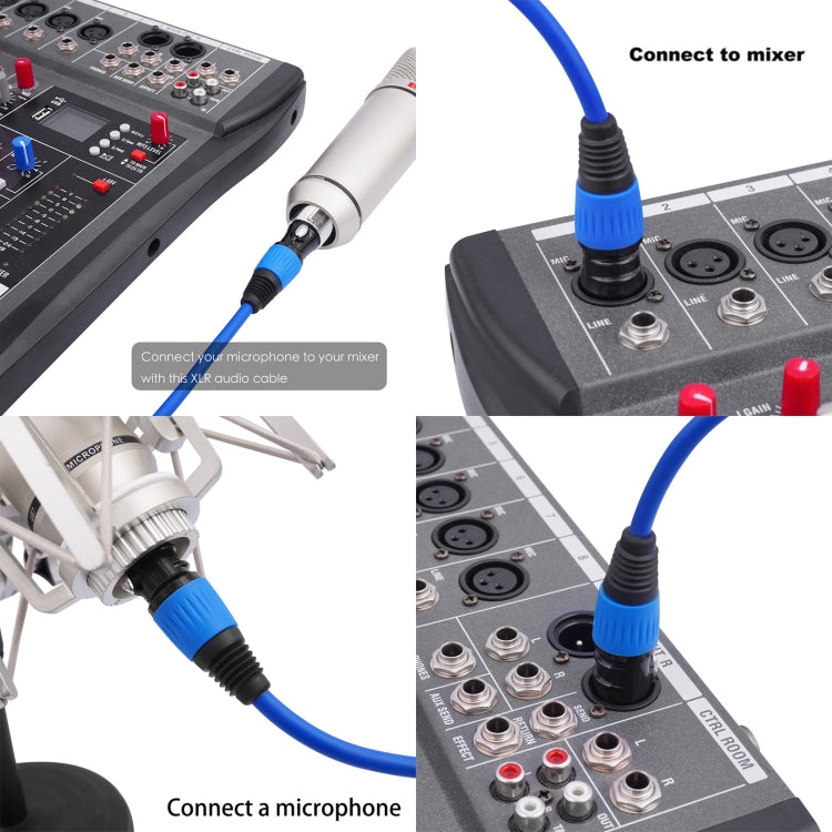 JC1015 XLR 3pin Male to Female Audio Cable, Length:5m(Green) - Microphone Audio Cable & Connector by buy2fix | Online Shopping UK | buy2fix