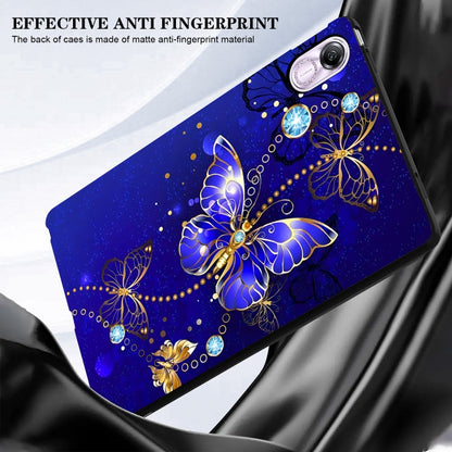 For Huawei MatePad SE 11 2024 Color Painting Pattern Smart Tablet TPU Case(Blue Butterfly) - Huawei by buy2fix | Online Shopping UK | buy2fix