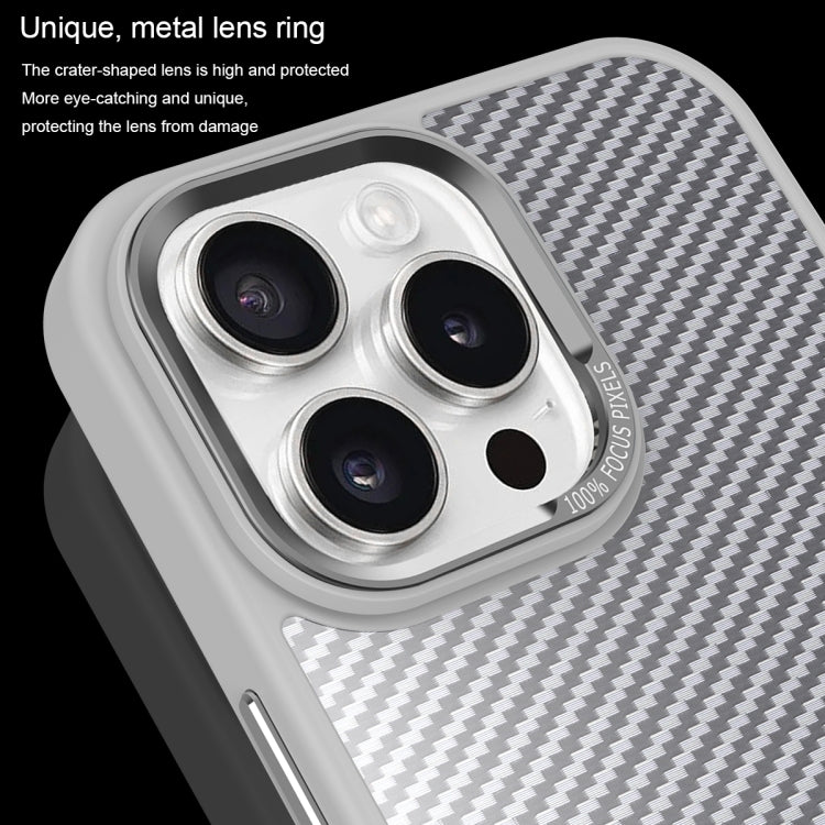 For iPhone 11 Pro Carbon Fiber Texture MagSafe Magnetic Shockproof Phone Case(Grey) - iPhone 11 Pro Cases by buy2fix | Online Shopping UK | buy2fix