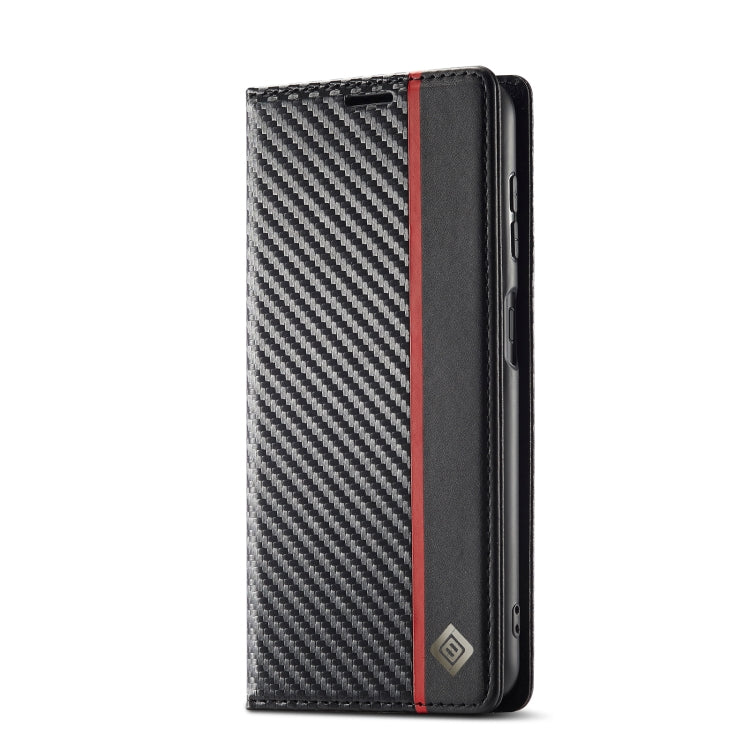 For Samsung Galaxy S24 FE 5G LC.IMEEKE Carbon Fiber Leather Phone Case(Vertical Black) - Galaxy S24 FE 5G Cases by LC.IMEEKE | Online Shopping UK | buy2fix