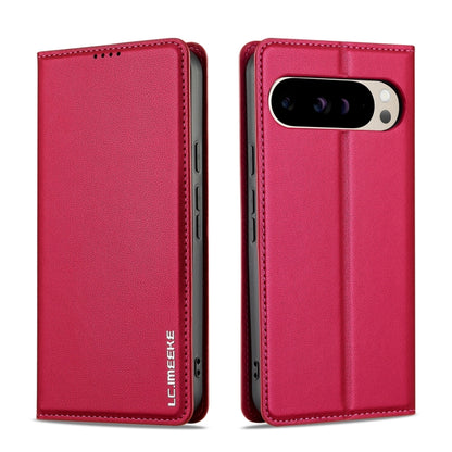 For Google Pixel 9 Pro / 9 LC.IMEEKE L1 Series Frosted Fine Texture PU Phone Case(Red) - Google Cases by LC.IMEEKE | Online Shopping UK | buy2fix