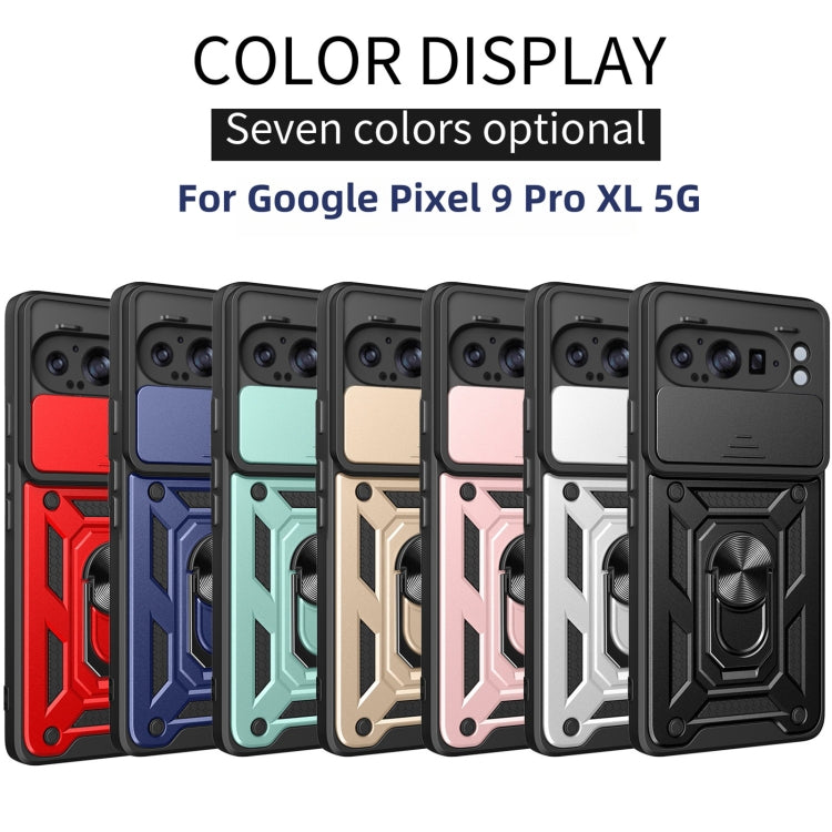 For Google Pixel 9 Pro XL Sliding Camera Cover Design TPU+PC Phone Case(Blue) - Google Cases by buy2fix | Online Shopping UK | buy2fix