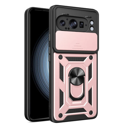 For Google Pixel 9 Pro XL Sliding Camera Cover Design TPU+PC Phone Case(Rose Gold) - Google Cases by buy2fix | Online Shopping UK | buy2fix