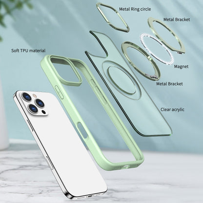 For iPhone 16 Pro Max Wing Series MagSafe Magnetic Ring Holder Phone Case(Avocado Green) - iPhone 16 Pro Max Cases by buy2fix | Online Shopping UK | buy2fix