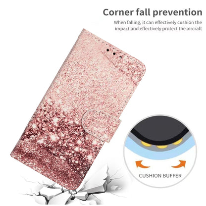 For iPhone 16 Colored Drawing Marble Pattern Leather Phone Case(Rose Gold) - iPhone 16 Cases by buy2fix | Online Shopping UK | buy2fix