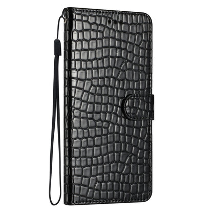 For iPhone 16 Plus Crocodile Texture Horizontal Flip Leather Phone Case(Black) - iPhone 16 Plus Cases by buy2fix | Online Shopping UK | buy2fix