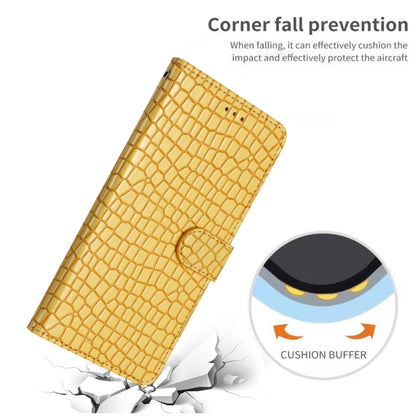 For iPhone 16 Crocodile Texture Horizontal Flip Leather Phone Case(Yellow) - iPhone 16 Cases by buy2fix | Online Shopping UK | buy2fix