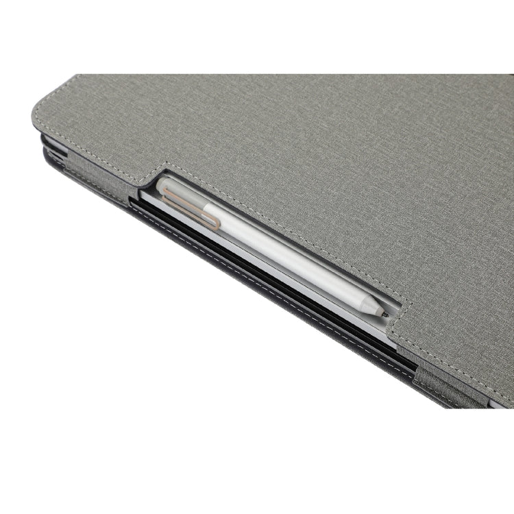 For Microsoft Surface Laptop Studio 2 Cotton Cloth Texture Leather Laptop Protective Case(Light Grey) - Screen & Keyboard Cover by buy2fix | Online Shopping UK | buy2fix