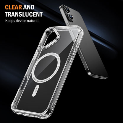 For iPhone 16 Airbag Magsafe PC Hybrid TPU Phone Case(Transparent) - iPhone 16 Cases by buy2fix | Online Shopping UK | buy2fix