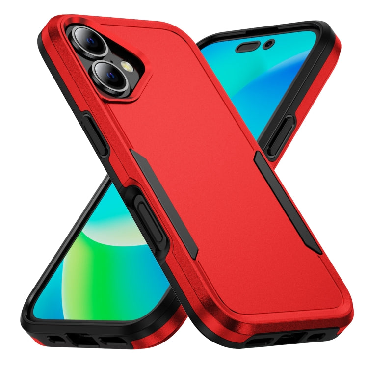 For iPhone 16 Plus Pioneer Armor Heavy Duty PC + TPU Phone Case(Red+Black) - iPhone 16 Plus Cases by buy2fix | Online Shopping UK | buy2fix