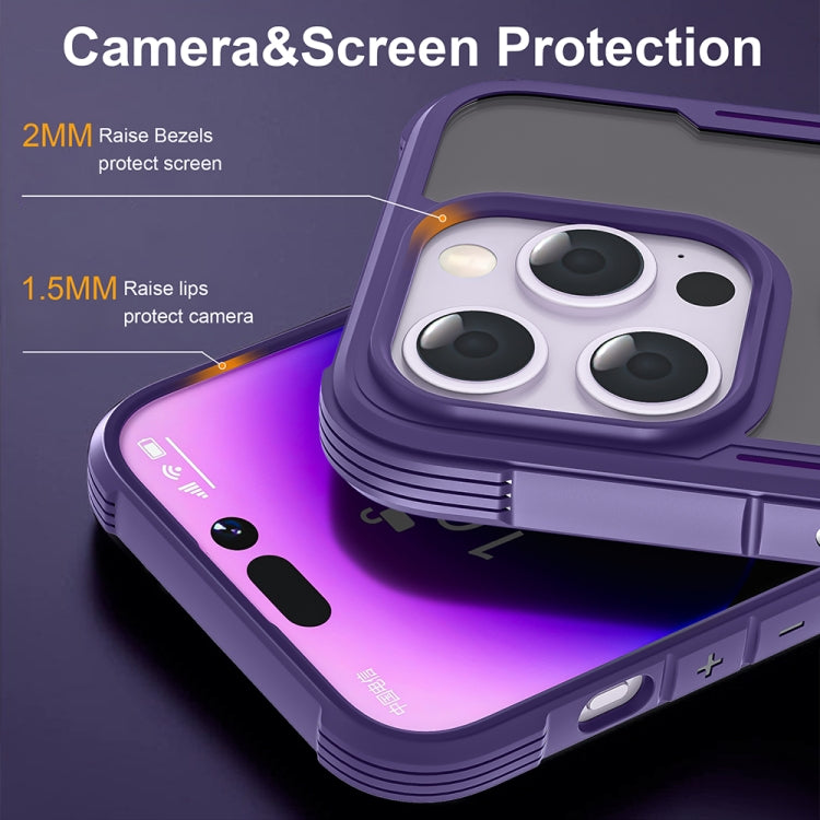 For iPhone 16 Pro Skin Feel Frosted MagSafe Magnetic PC Hybrid TPU Phone Case(Purple) - iPhone 16 Pro Cases by buy2fix | Online Shopping UK | buy2fix