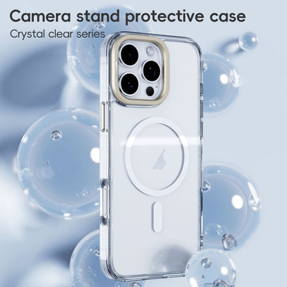 For iPhone 16 Pro Max Mirror Crystal Clear Lens Holder MagSafe Magnetic Phone Case(Transparent) - iPhone 16 Pro Max Cases by buy2fix | Online Shopping UK | buy2fix