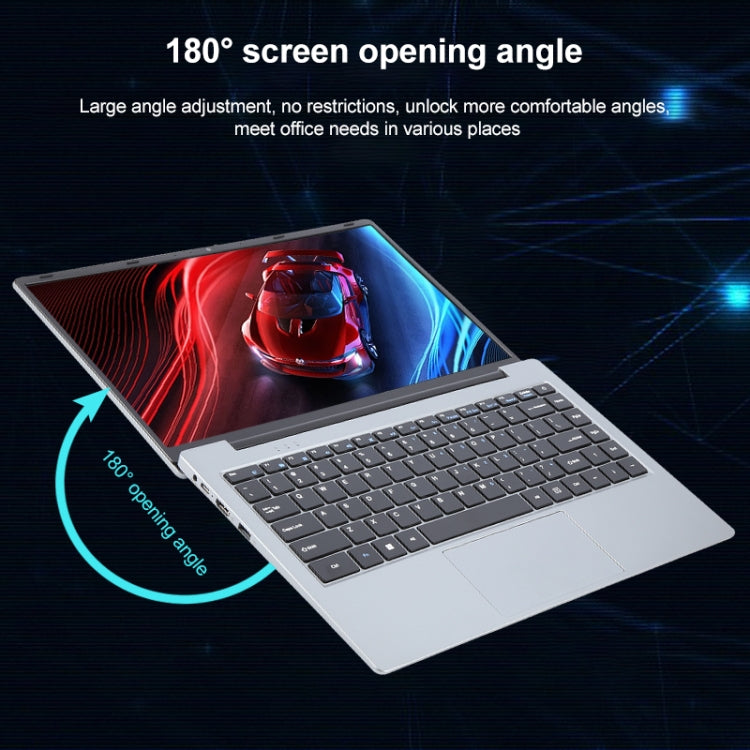 14 inch Windows 11 Laptop, 8GB+128GB, Gen 4th Intel Core i3 CPU, 180 Degree Rotation Axis(Silver) - Others by buy2fix | Online Shopping UK | buy2fix