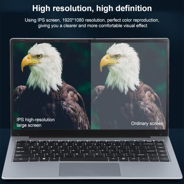 14 inch Windows 11 Laptop, 16GB+256GB, Gen 5th Intel Core i3 CPU, 180 Degree Rotation Axis(Silver) - Others by buy2fix | Online Shopping UK | buy2fix