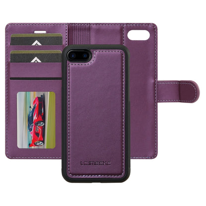 For iPhone 7 Plus / 8 Plus LC.IMEEKE L2 Series Detachable Magsafe PU Phone Case with Lanyard(Purple) - More iPhone Cases by LC.IMEEKE | Online Shopping UK | buy2fix