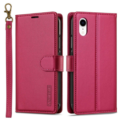 For iPhone XR LC.IMEEKE L2 Series Detachable Magsafe PU Phone Case with Lanyard(Red) - More iPhone Cases by LC.IMEEKE | Online Shopping UK | buy2fix