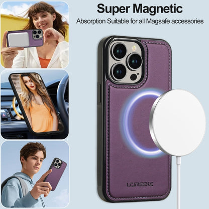 For iPhone 13 Pro LC.IMEEKE L2 Series Detachable Magsafe PU Phone Case with Lanyard(Purple) - iPhone 13 Pro Cases by LC.IMEEKE | Online Shopping UK | buy2fix