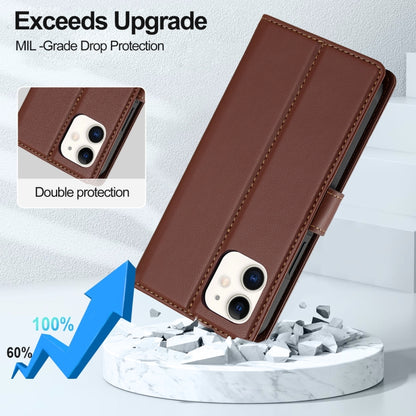 For iPhone 11 LC.IMEEKE L2 Series Detachable Magsafe PU Phone Case with Lanyard(Brown) - iPhone 11 Cases by LC.IMEEKE | Online Shopping UK | buy2fix