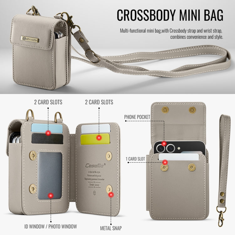 For Samsung Z Flip Series CaseMe Me50 Mini Lanyard Universal Bag(Khaki) - Galaxy Z Flip6 5G Cases by CaseMe | Online Shopping UK | buy2fix