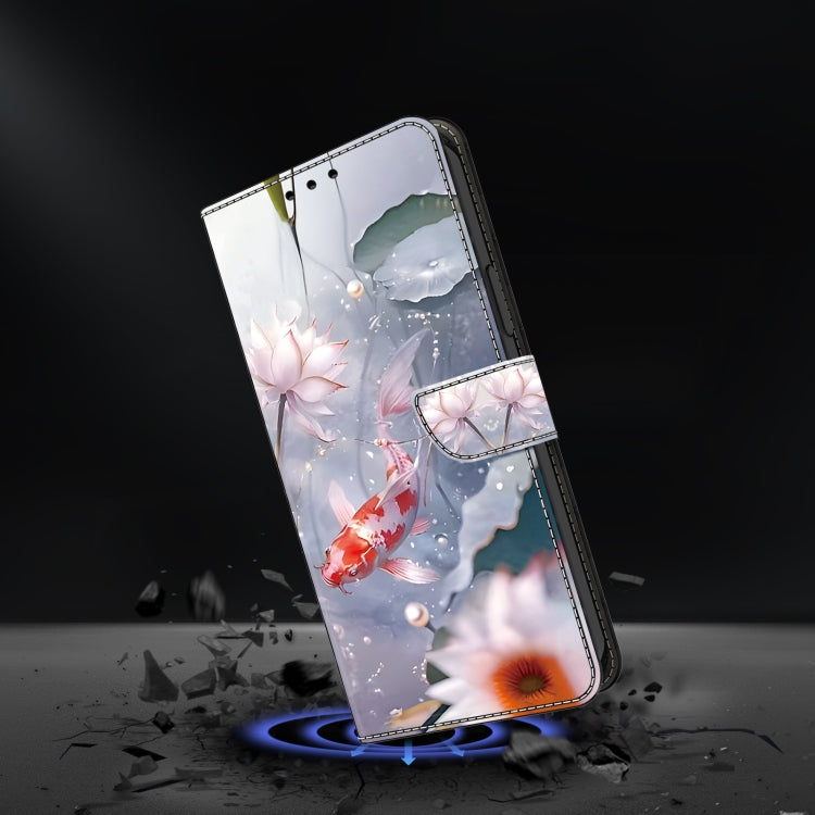 For Google Pixel 9 Pro XL Crystal Painted Leather Phone case(Koi) - Google Cases by buy2fix | Online Shopping UK | buy2fix