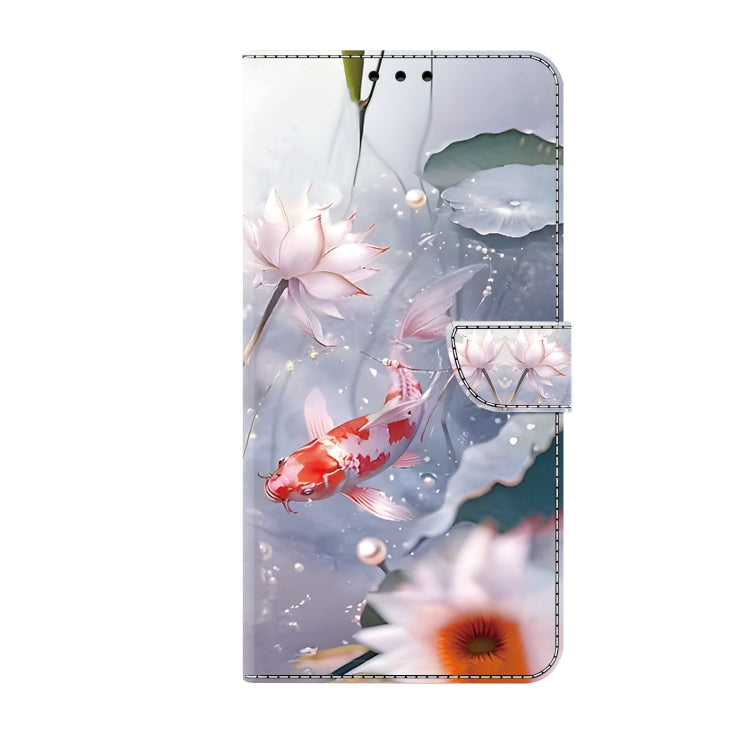 For iPhone 16 Plus Crystal Painted Leather Phone case(Koi) - iPhone 16 Plus Cases by buy2fix | Online Shopping UK | buy2fix