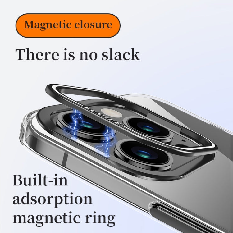 For iPhone 16 Pro Max SULADA PC + Aluminum Alloy Lens Holder Phone Case(Silver) - iPhone 16 Pro Max Cases by SULADA | Online Shopping UK | buy2fix