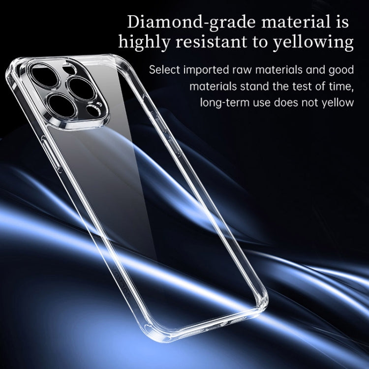 For iPhone 16 Pro Max SULADA TPU Frame Tempered Glass Transparent Phone Case(White) - iPhone 16 Pro Max Cases by SULADA | Online Shopping UK | buy2fix