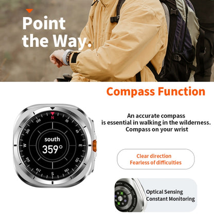 W7 1.43 inch IP68 Waterproof Smart Watch, Support Sedentary Reminder / Sleep Monitoring(Orange) - Smart Watches by buy2fix | Online Shopping UK | buy2fix