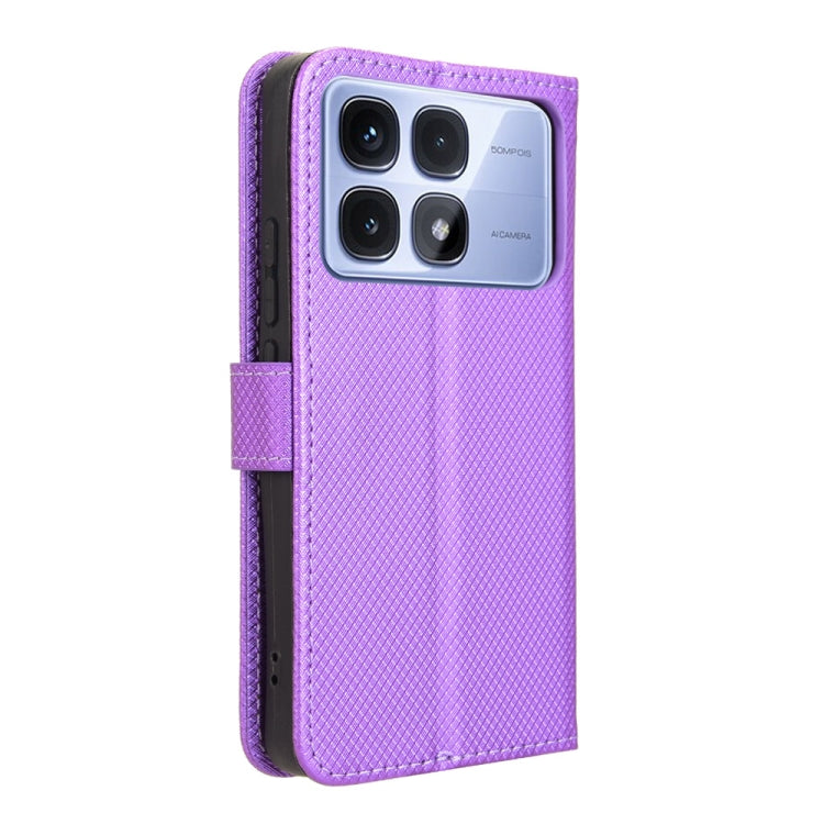 For Redmi K70 Ultra Diamond Texture Leather Phone Case(Purple) - Xiaomi Cases by buy2fix | Online Shopping UK | buy2fix