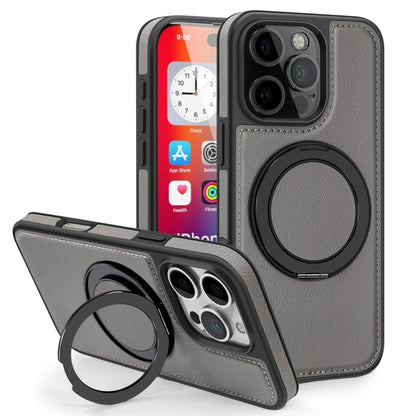 For iPhone 16 Pro Yashi 360 Degree Rotating MagSafe Holder Phone Case(Grey) - iPhone 16 Pro Cases by buy2fix | Online Shopping UK | buy2fix