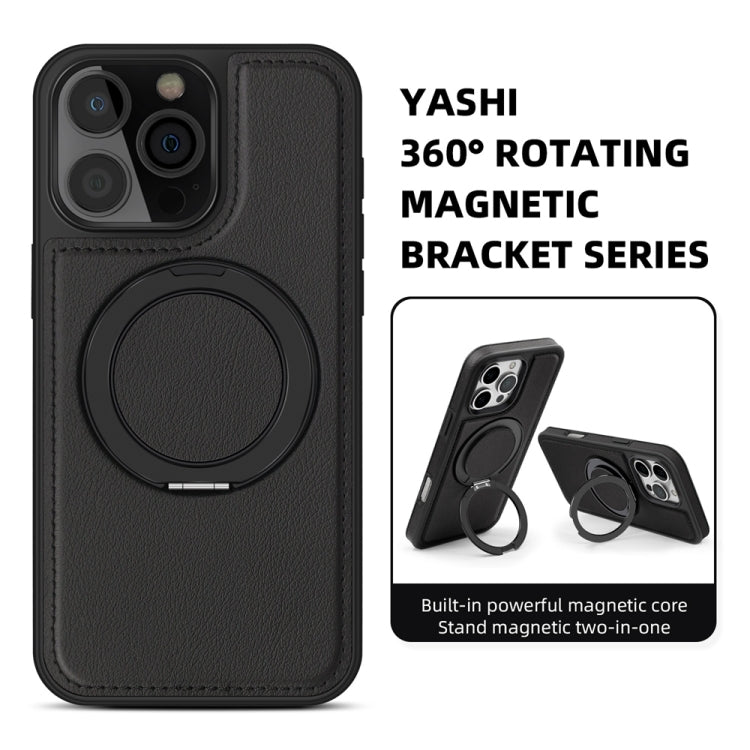 For iPhone 16 Pro Yashi 360 Degree Rotating MagSafe Holder Phone Case(Black) - iPhone 16 Pro Cases by buy2fix | Online Shopping UK | buy2fix