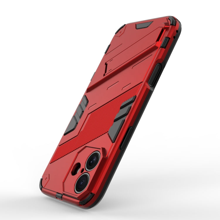 For iPhone 16 Plus Punk Armor 2 in 1 PC + TPU Phone Case with Holder(Red) - iPhone 16 Plus Cases by buy2fix | Online Shopping UK | buy2fix