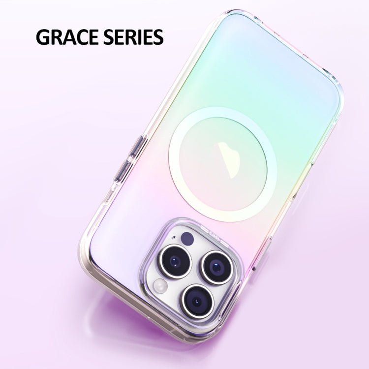 For iPhone 16 TGVIS Grace Series MagSafe Magnetic Phone Case(Blue) - iPhone 16 Cases by TGVIS | Online Shopping UK | buy2fix